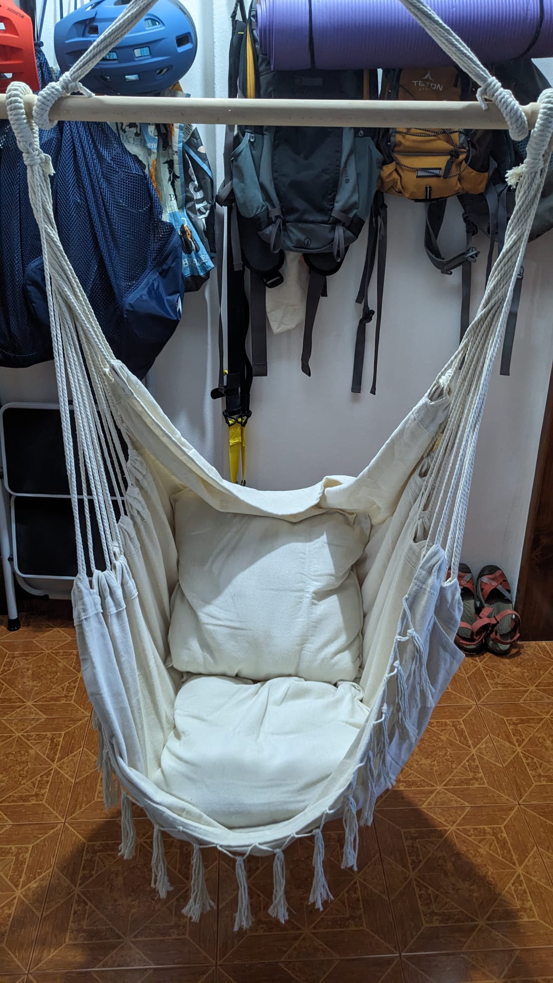 Silla hamaca para colgar en interiores